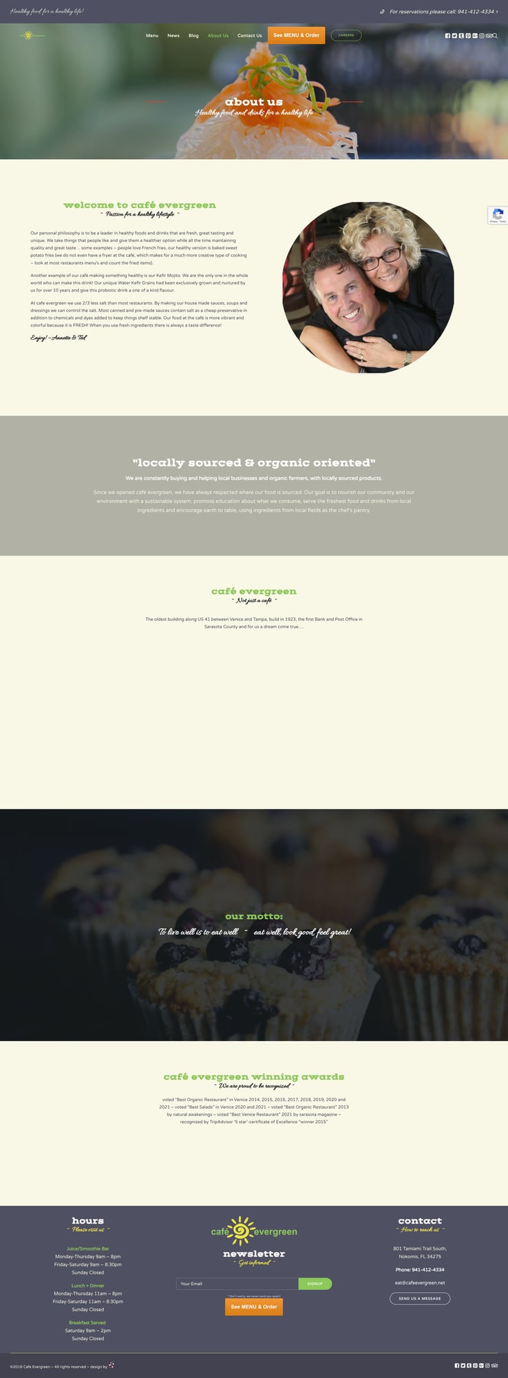 Annette and Ted - Owners of Café Evergreen